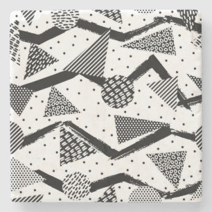 Coole geometrische Formen und Linien Steinuntersetzer
