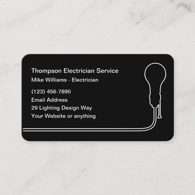 Coole Geschäftskarten der modernen Elektrotechnik Visitenkarte (Vorderseite)