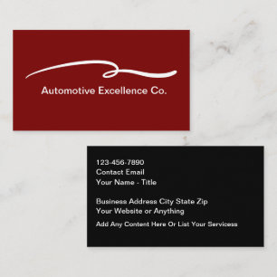 Coole Geschäftskarten für moderne Automobil-Theme Visitenkarte