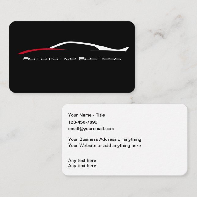 Coole Geschäftskarten für moderne Automotive Servi Visitenkarte (Vorne/Hinten)