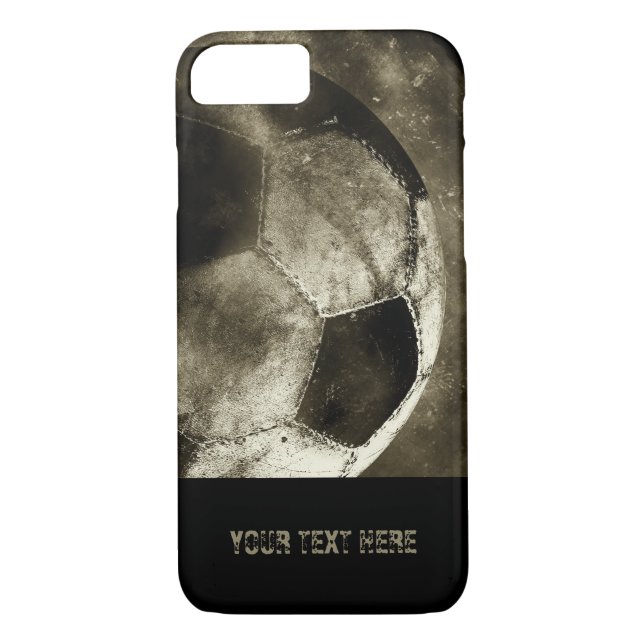 Coole Geschenke des Grungesepia-Fußball-Ball-| Case-Mate iPhone Hülle (Rückseite)