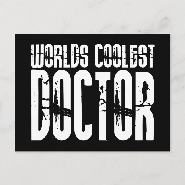 Coole Geschenke für Ärzte : Welten Coolster Arzt Postkarte (Vorderseite)