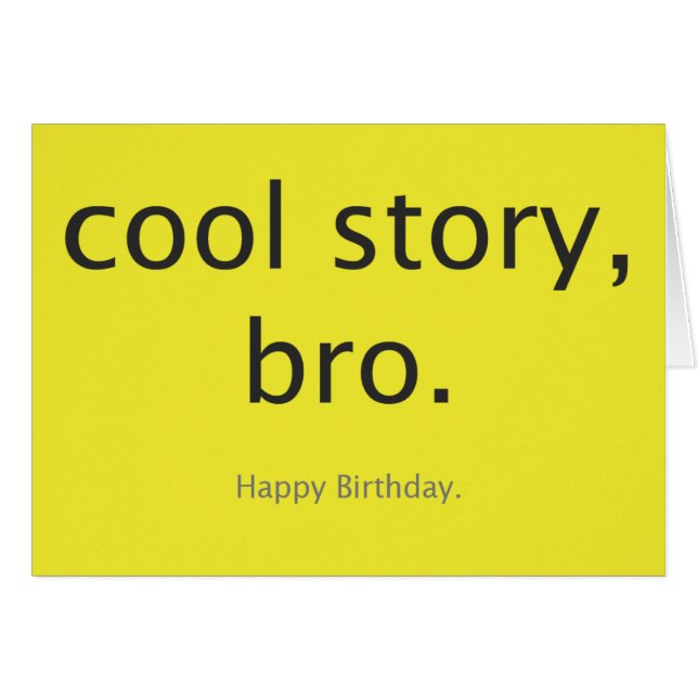 Coole Geschichte, bro. (Vorderseite (Horizontal))