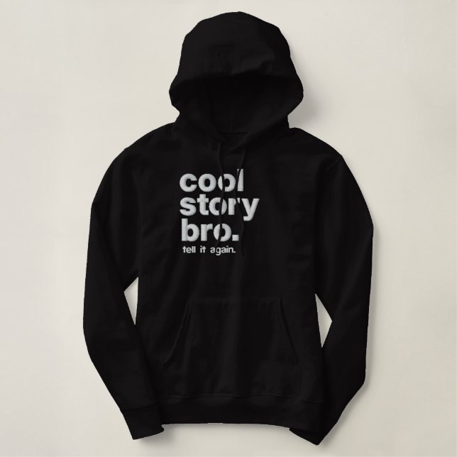COOLE GESCHICHTE BRO BESTICKTER HOODIE (Design vorne)