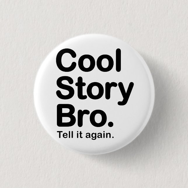 Coole Geschichte Bro. Knopf Button (Vorderseite)