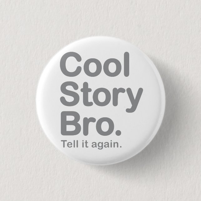 Coole Geschichte Bro. Knopf Button (Vorderseite)