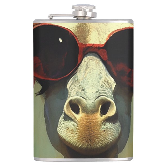 Coole Giraffe Flachmann (Vorderseite)