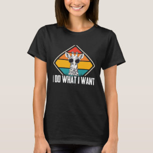 Coole Giraffe in Retro-Afrika Ich tue, was ich say T-Shirt
