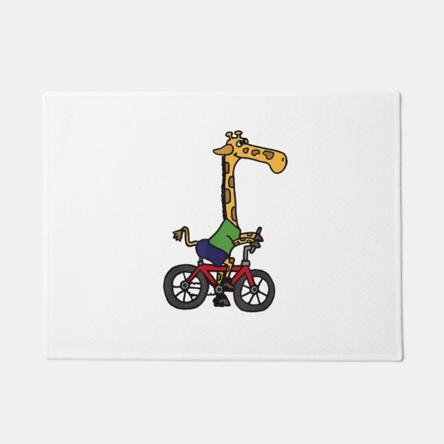 Coole Giraffe Reitrad Fußmatte (Vorderseite)