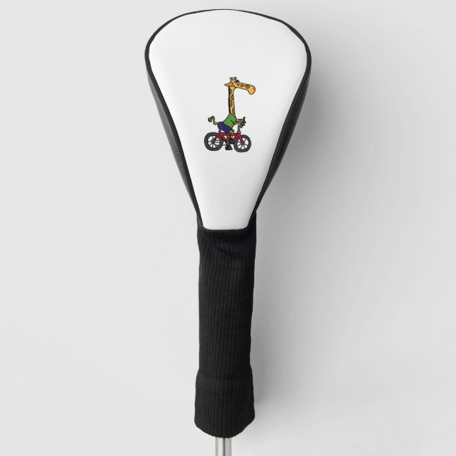 Coole Giraffe Reitrad Golf Headcover (Vorderseite)