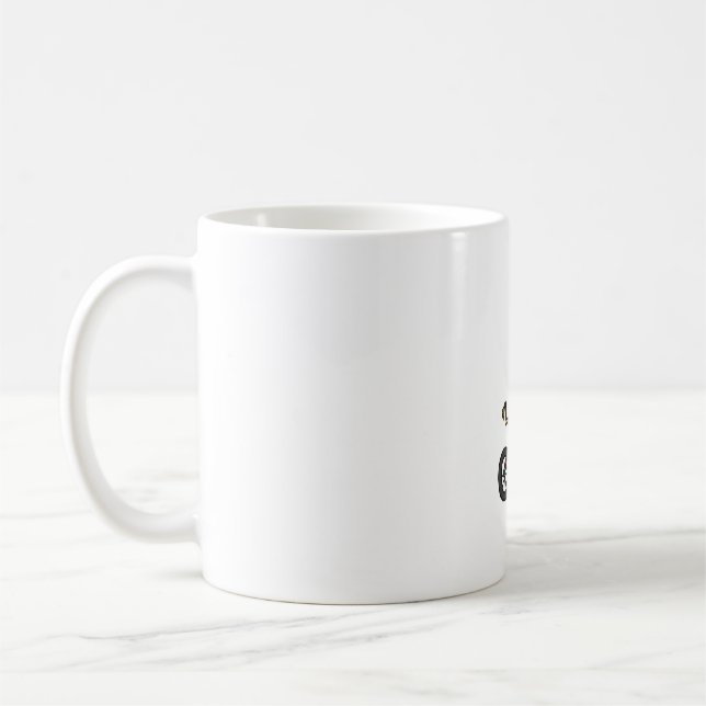 Coole Giraffe Reitrad Kaffeetasse (Links)