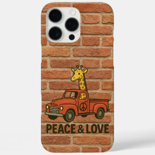 Coole Giraffe Riding a Peace Truck iPhone 16 Pro Max Hülle
