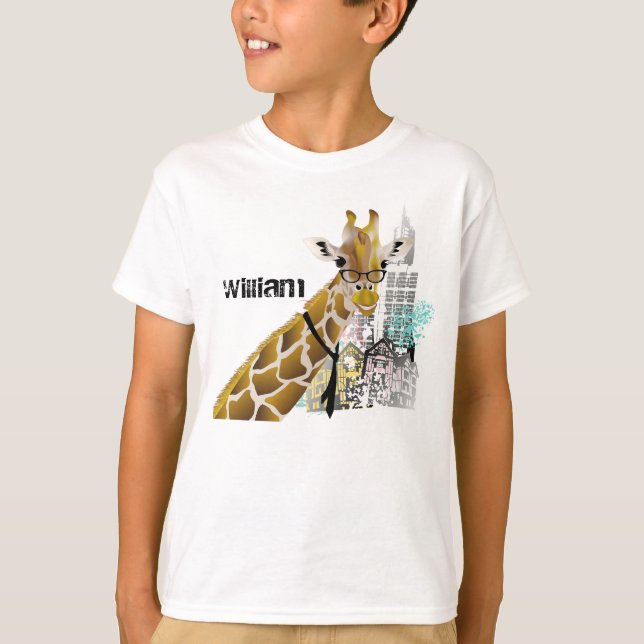 Coole Giraffe scherzt T-Shirts (Vorderseite)