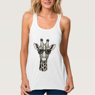Coole Giraffe-Sonnenbrille Vintage Gravur Shirt_1 Tank Top