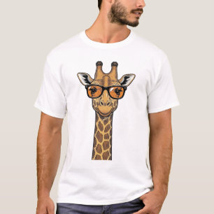 Coole Giraffe-Sonnenbrille Vintage Gravur Shirt De