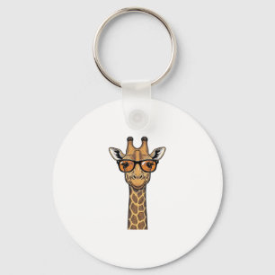 Coole Giraffe-Sonnenbrille Vintage Gravur Shirt De Schlüsselanhänger