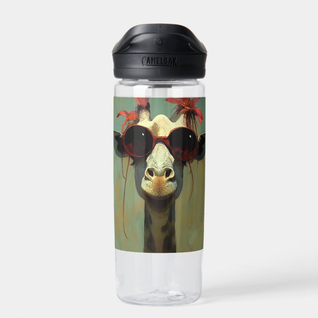 Coole Giraffe Trinkflasche (Rückseite)