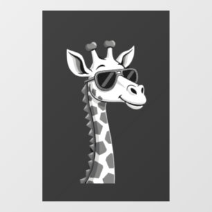 Coole Giraffen-Kunst für Männer Frauen Kinder Tier Fensteraufkleber