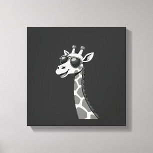 Coole Giraffen-Kunst für Männer Frauen Kinder Tier Leinwanddruck