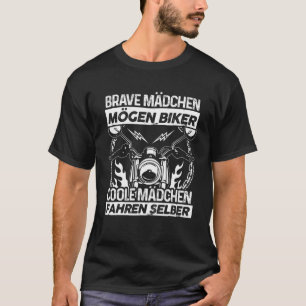 Coole Girls Riding Motorrad - Motorradfahrer T-Shirt