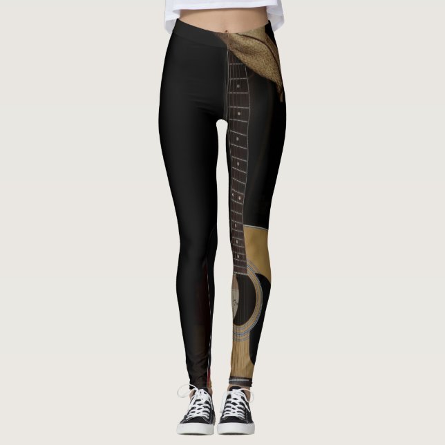 Coole Gitarre Leggings (Vorderseite)