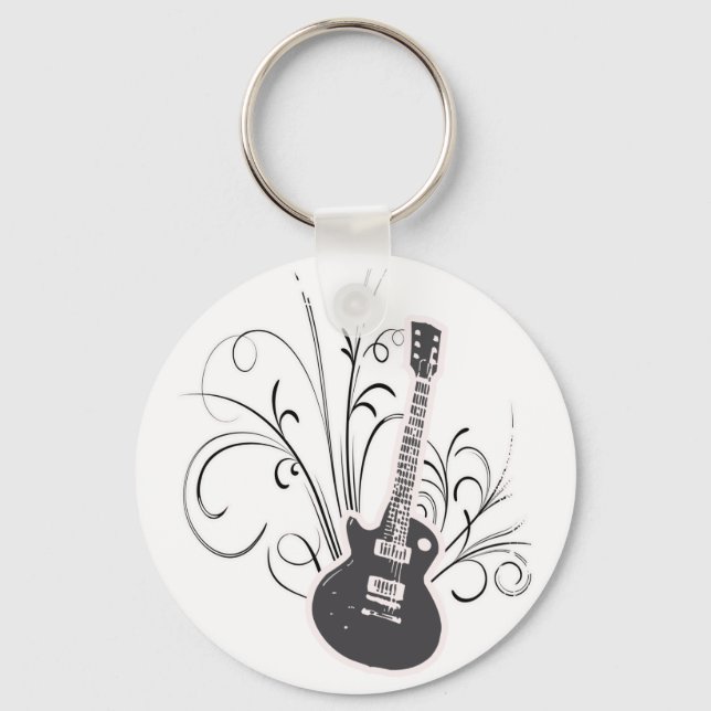 Coole Gitarre Schlüsselanhänger (Vorderseite)