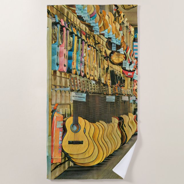 Coole Gitarrengeschenke Strandtuch (Vorderseite)