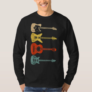 Coole Gitarrenspieler Männer Frauen Vintag Akustis T-Shirt