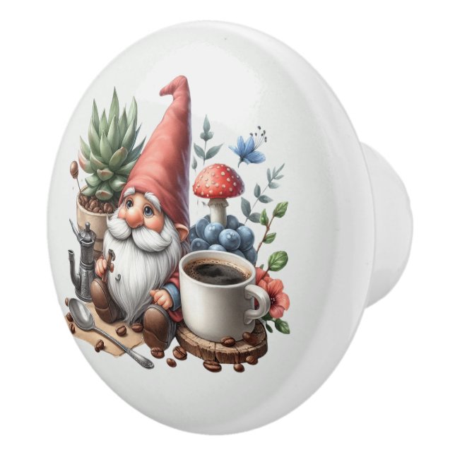Coole Gnome-Kaffee-Bar Keramikknauf (Rechts)