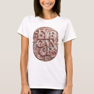 Coole Gold ELEGANCE Slogan T-Shirt