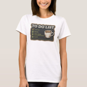 Coole Gold KAFFEE ARBEIT WAHRER KRIMI Grafik T-Shi T-Shirt