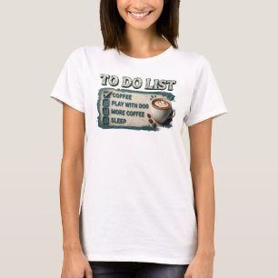 Coole Gold KAFFEE SPIEL MIT DEM HUND Stylische Aus T-Shirt