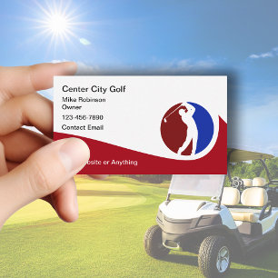 Coole Golf Thema Moderne Visitenkarten Runde Ecke Visitenkarte