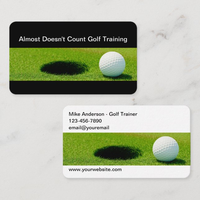 Coole Golf Training Coach Business Cards Visitenkarte (Vorne/Hinten)