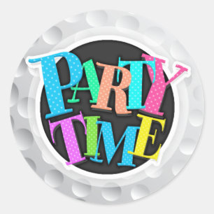 Coole Golftöne, Golfer Runder Aufkleber