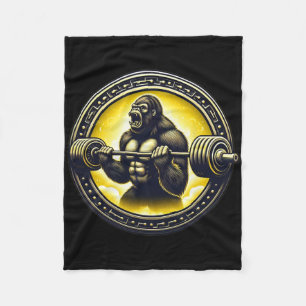 Coole Gorilla Art Bodybuilding Gewichtheben Gym Ap Fleecedecke