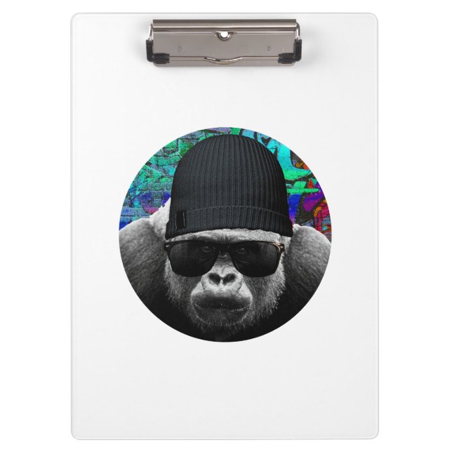 Coole Gorilla-Zwischenablage Klemmbrett (Vorderseite)