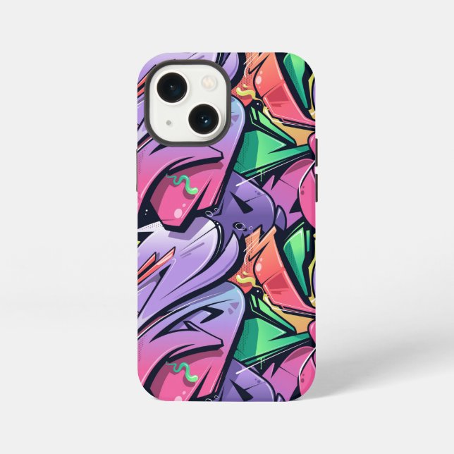 coole Graffiti iPhone 13 Mini Hülle (Rückseite)