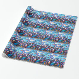 Coole Graffiti-Mauer Geschenkpapier