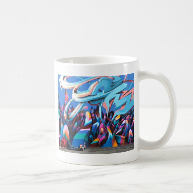 Coole Graffiti-Mauer Kaffeetasse (Rechts)