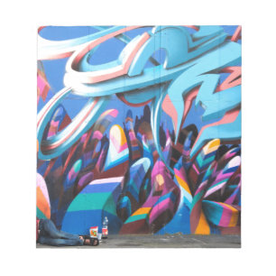 Coole Graffiti-Mauer Notizblock