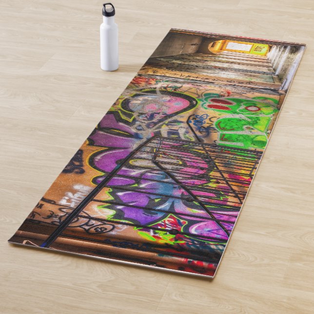 Coole Graffiti-Straßen-Kunst-bunte Spaß-Yoga-Matte Yogamatte (Beispiel)