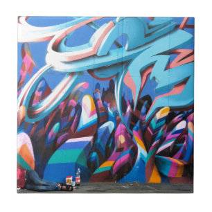 Coole Graffiti-Wand Fliese