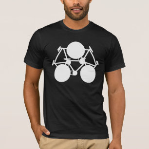 coole grafische Briefmarke von Fahrrädern T-Shirt