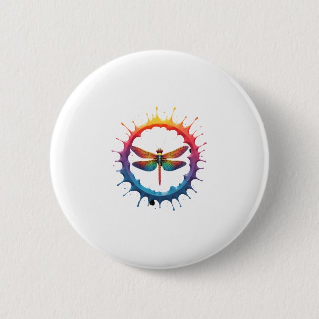 Coole grafische Gefärbte Krawatte Sonnenbrille Dra Button (Vorderseite)