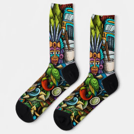Coole grafische Tribal-Kunstwerke l Moderne Muster Socken