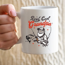 Coole Grandpa-Fischerei Grafik-Tasse Kaffeetasse