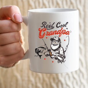 Coole Grandpa-Fischerei Grafik-Tasse Kaffeetasse