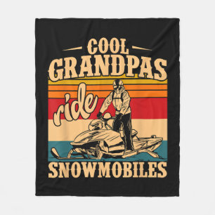 Coole Grandpas Reiten Schneemobile Snowmobile Snow Fleecedecke