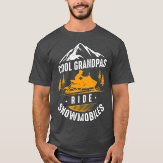 Coole Grandpas Reiten Schneemobile Snowmobile Vate T-Shirt